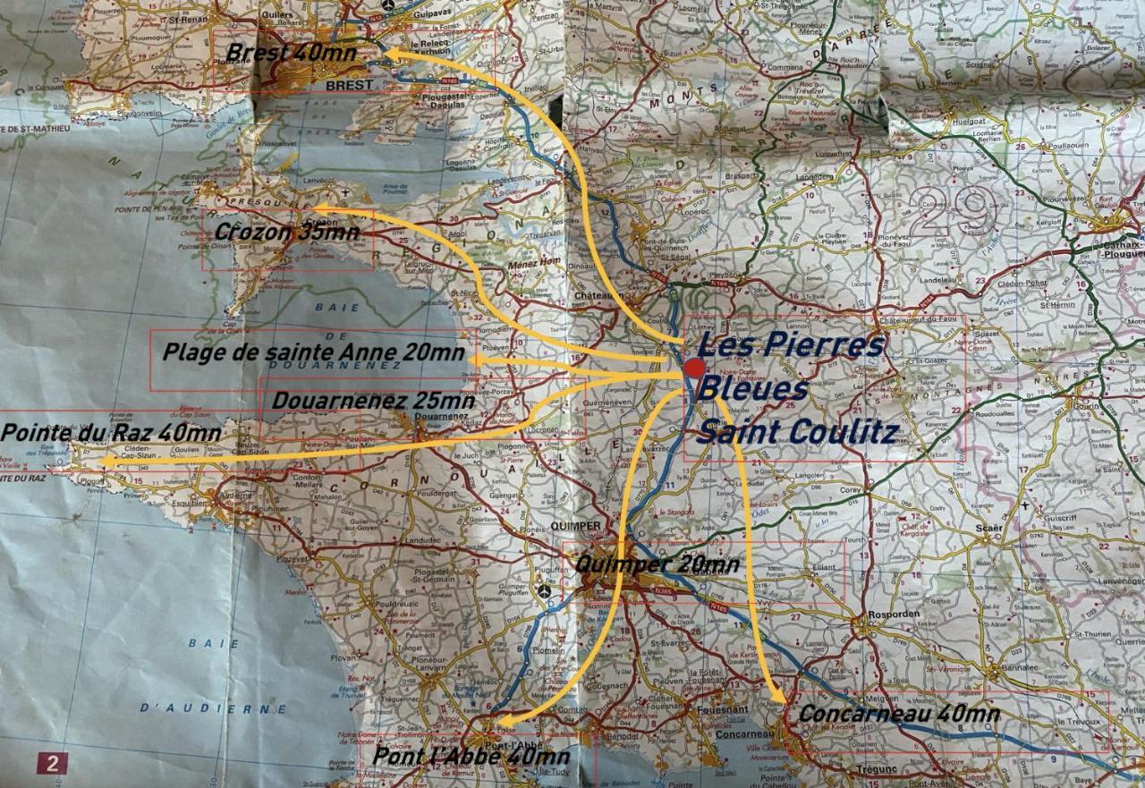 Les Pierres Bleues Bed & Breakfast Saint-Coulitz Екстериор снимка